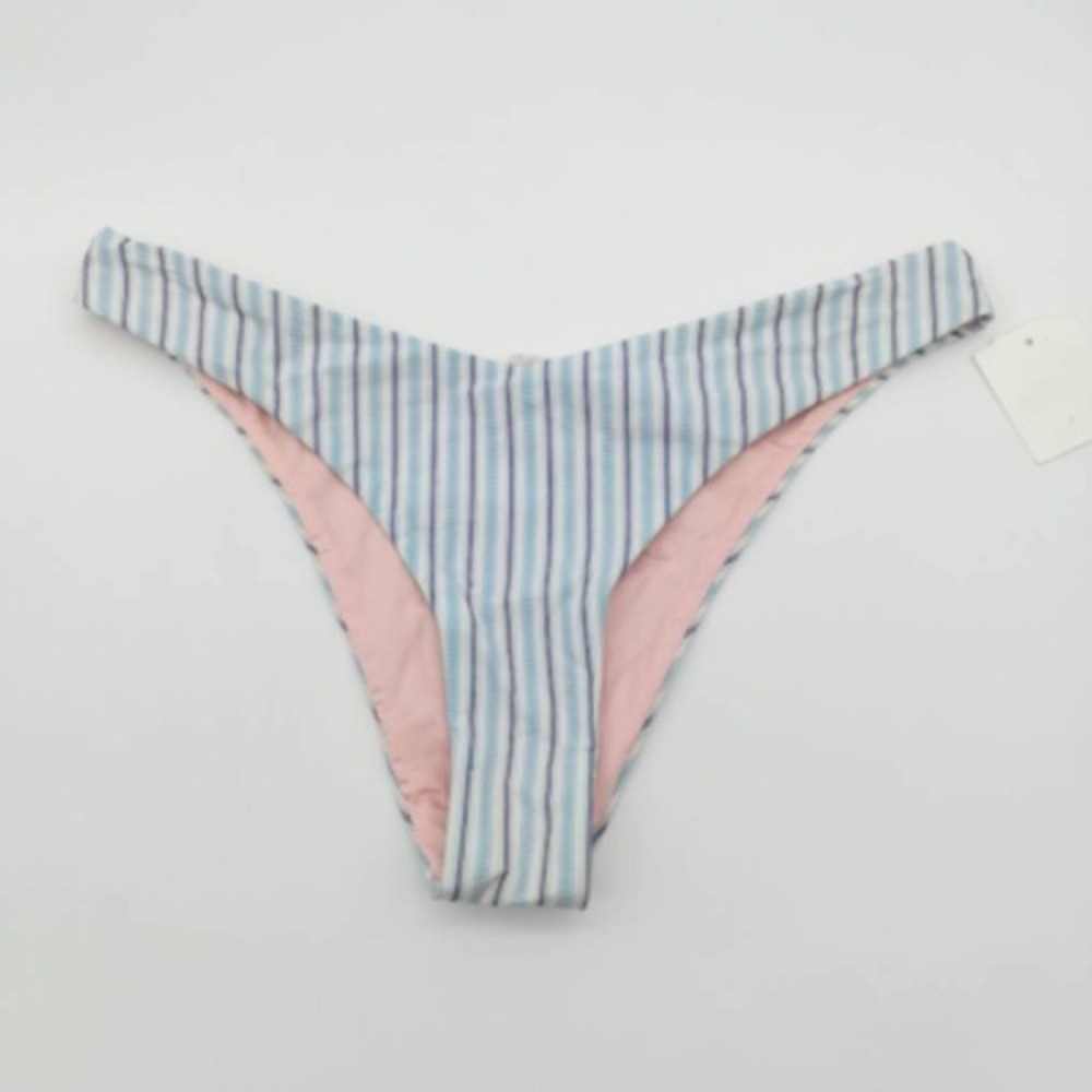 Nordstrom Womens Bikini Swim Bottom Multicolor Stripe Summer S New